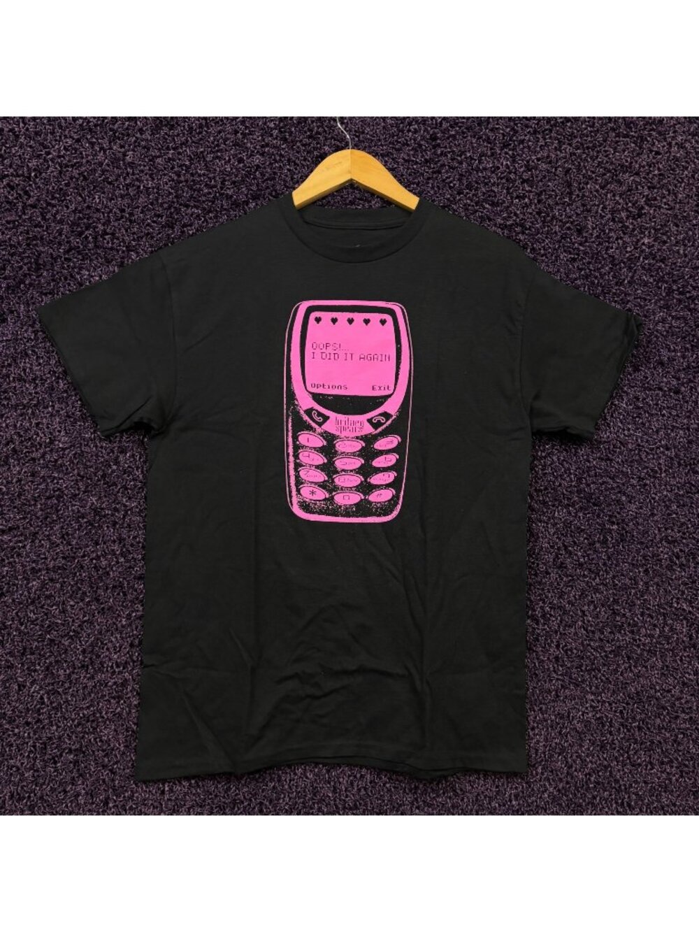 Britney Spears Oops! I Did It Again Phone T-Shirt Size Medium